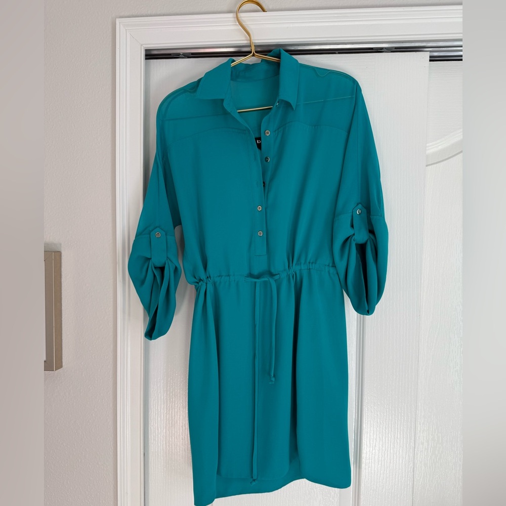 Bebe Teal Mini Dress